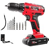 20V Max/18V Electric Cordless Drill - 3/8' Keyless Chuck, Lightweight Cordless Drill,Rechargeable Lithium-Ion battery Drill/Driver,Durable&Fast Application Speeds Dirll kit by AUTOJARE