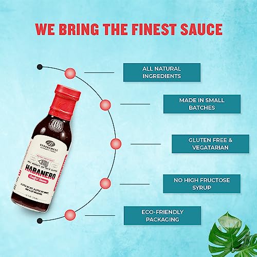 Brooksmade Gourmet Foods Soulful Sauces, Habanero Hot Bbq Sauce Gluten Free, No High Fructose Corn Syrup, 12 Oz Ribs Chicken Wings Beef Burgers. Use As Marinade, Grilling & Dipping #TOP1