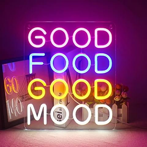 Good Food Good Mood Neon Sign for Decor Cover