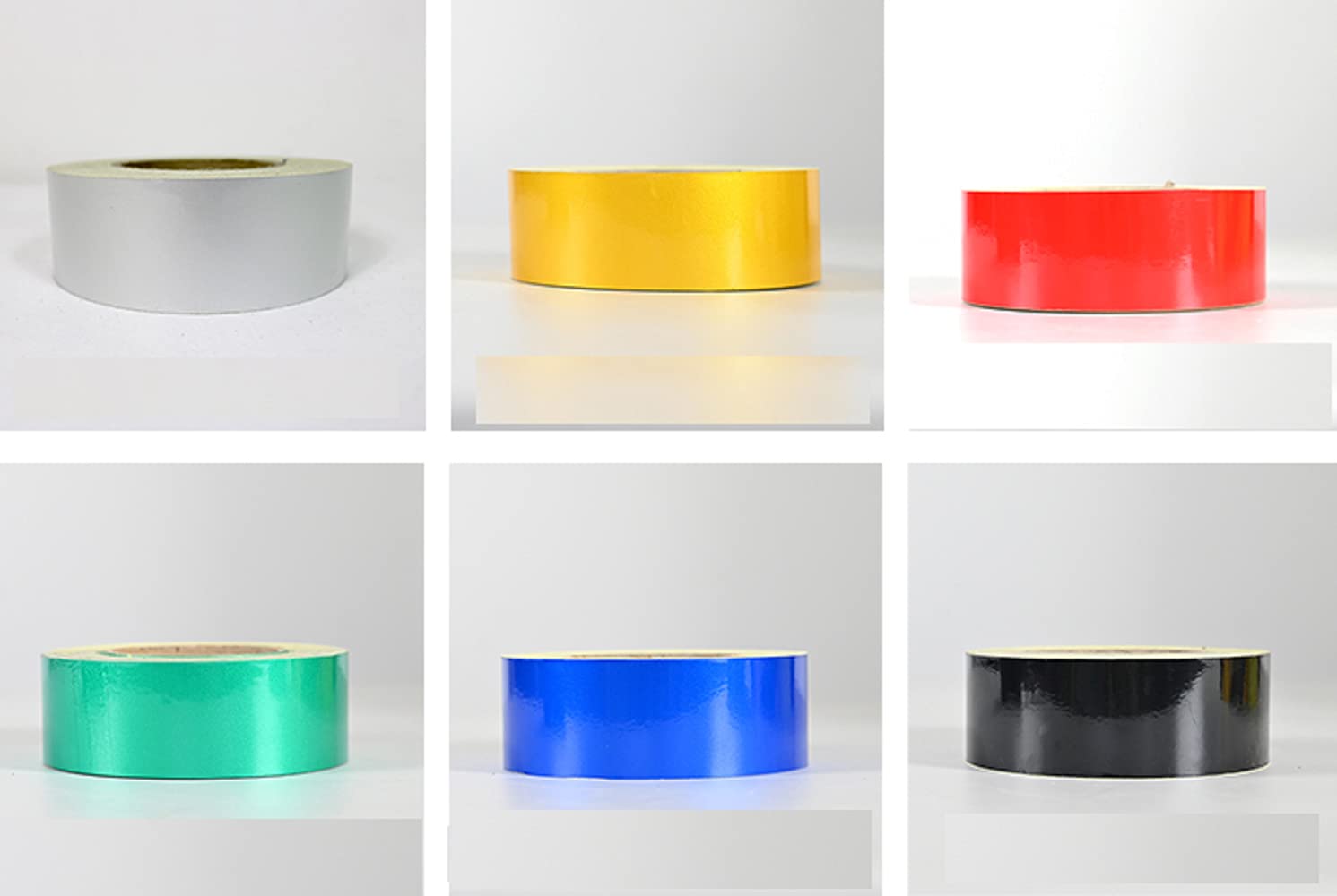 WEKOW 1pcs Width 5CM/10CM/20CM Length 3 Metres Reflective Warning Tape Monochrome Reflective Tape Reflective Sticker/reflective Film Safety Warning Tape (Black,20CM) - Image 3