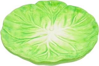 IMIKEYA Dinnerware Set Cabbage Plate Ceramic Plate Salad Plate Dessert Plate Home Kitchen Tableware