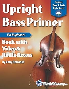 Paperback Upright Bass Primer Book for Beginners: with Online Video & Audio Access Book