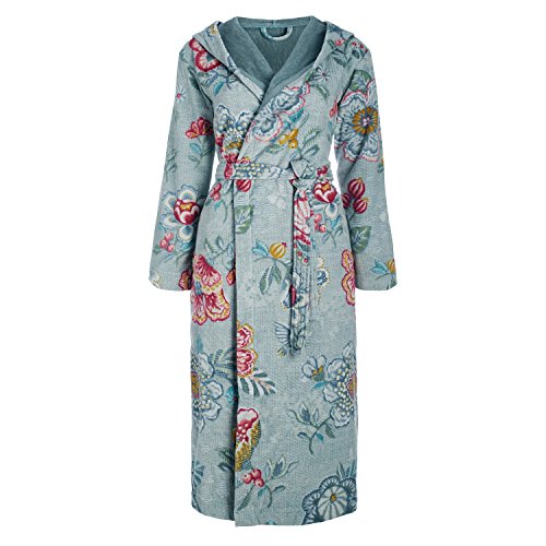 Preisvergleich Produktbild PIP Studio Velours Bademantel Berry Bird Blue S
