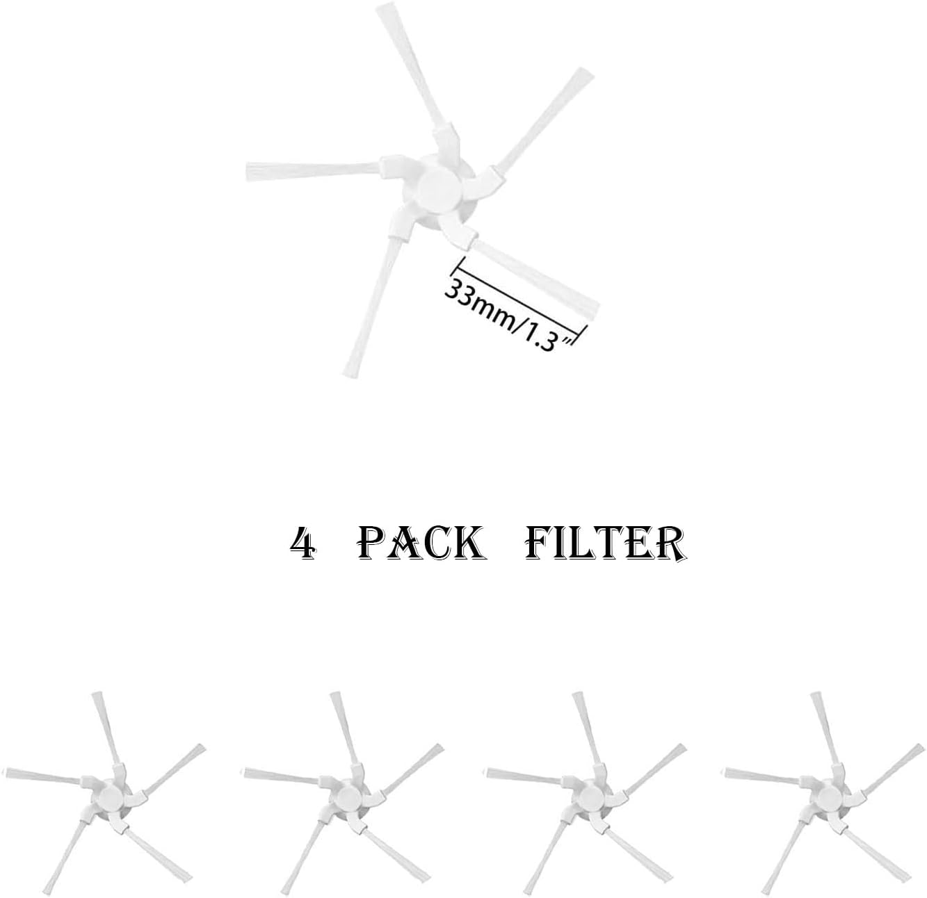 Replacement Parts Compatible with Dreametech W10: Accessories Kit for Dreametech W10 W10 Pro Main Brush Side Brush Mop Pads Hepa Filter Attachments