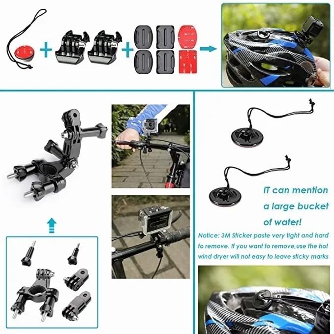 Kit de accesorios 50 en 1 para cámara de acción GoPro Hero e Insta360 5