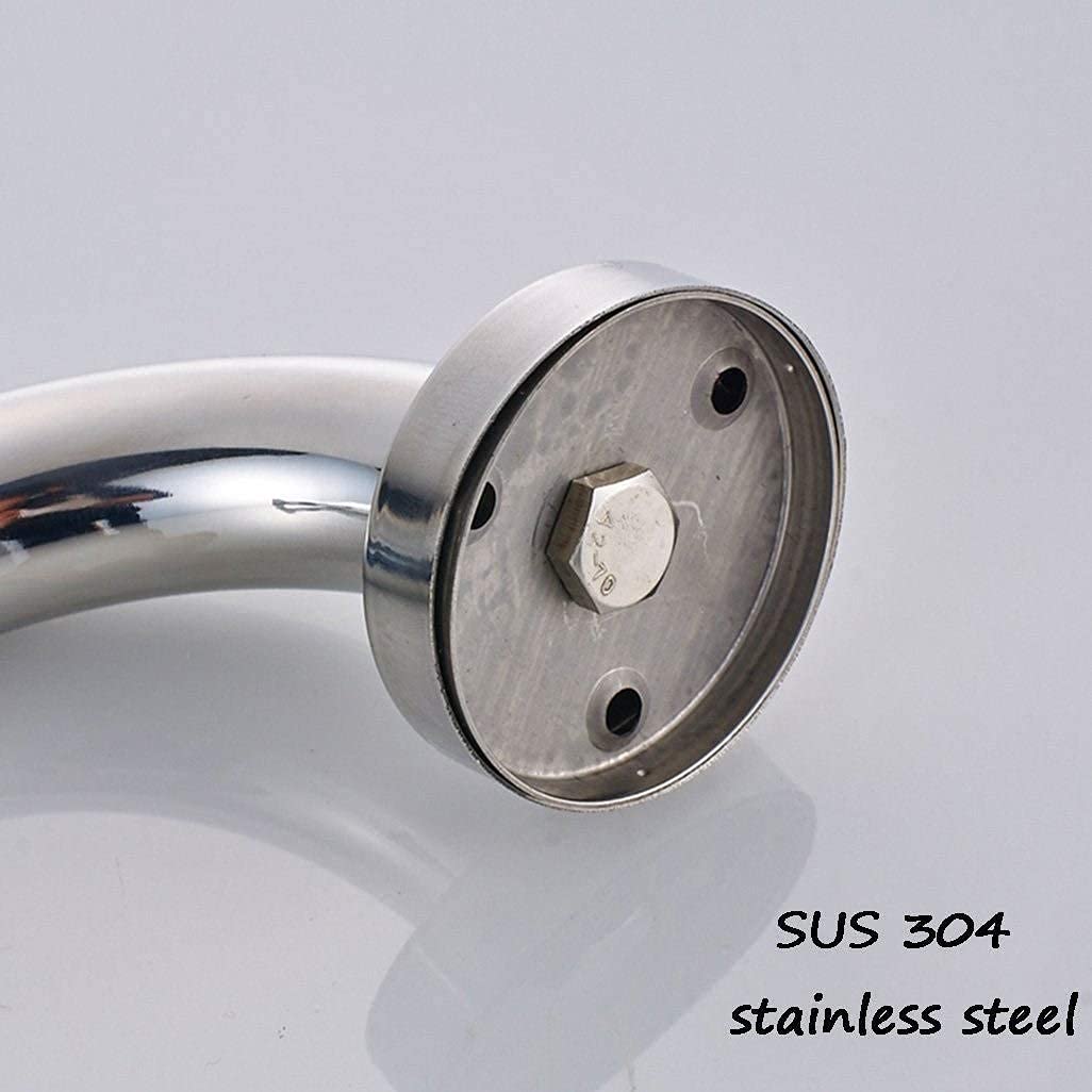 Barra di Sostegno di Sicurezza, Barre di Sostegno cromate Lucide da 16 Pollici per vasche da Bagno e docce, Supporto Antiscivolo da Parete per disabili e anziani/argento/30 cm (Argento 88 cm)