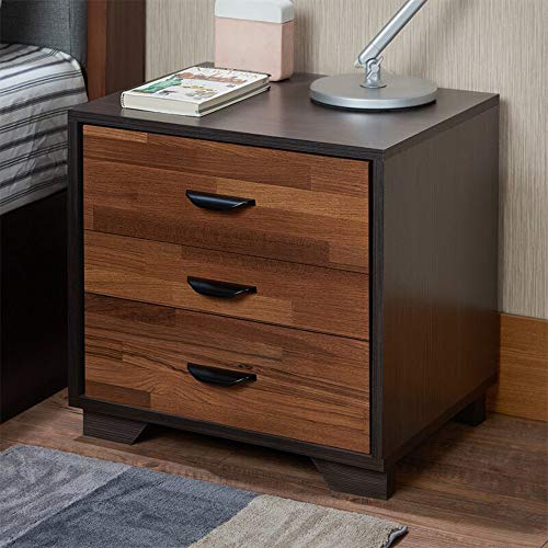 Depointer 3 Drawers Nightstand,Wood Bedside Storage Cabinet, Accent End Side Table Chest, Perfect for Home Furniture, Bedroom Living Room Accessories - Image 2
