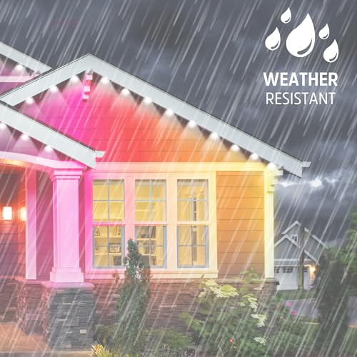 Energizer Smart Permanent Outdoor RGB+IC Lights, 100ft, 72 LED Sound Reactive Eaves Lights, Weather & Water Resistant, App & Voice Control with Alexa, Siri, Google, Grouping, Scheduling, 2.4GHz Wi-Fi - image 6