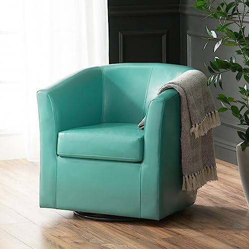 Sillón giratorio tapizado marrón oscuro