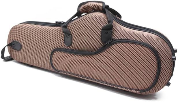 Alto Saxophone case, Lightweight, Soft Padded Case Backpack for Alto Sax, Durable Sax Gig Bag Brown