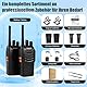 JUMJIAT Walkie -Talkie 16 Kanälegroße Reichweite Funkgeräte,Walkies talkies Eingebauter LED Taschenlampe, USB-Ladestation Cable mit Type-C und Headset (2 Stück)