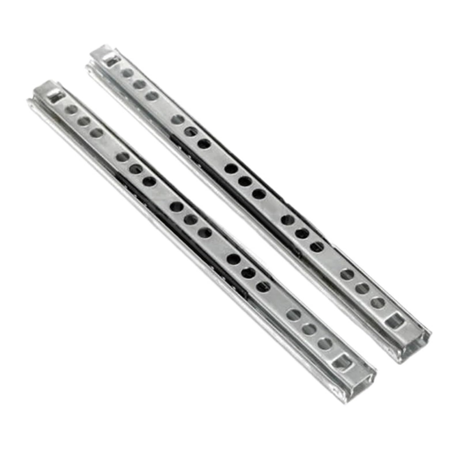 2PCS 17mm Width Full Extension Furniture Kitchen Cupboard Drawer Guide Rail Slide