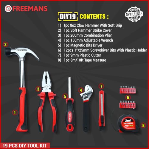 Kit de Herramientas Manuales FREEMANS DIY19 19 Piezas miniatura 3