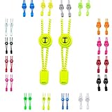 FUNNY TREE® Speed-Locks (reflective neon yellow) Reflektierende Schnürsenkel ohne binden | Elastische Schnürsenkel ideal für Sportschuhe Herren , Damen und Kinder