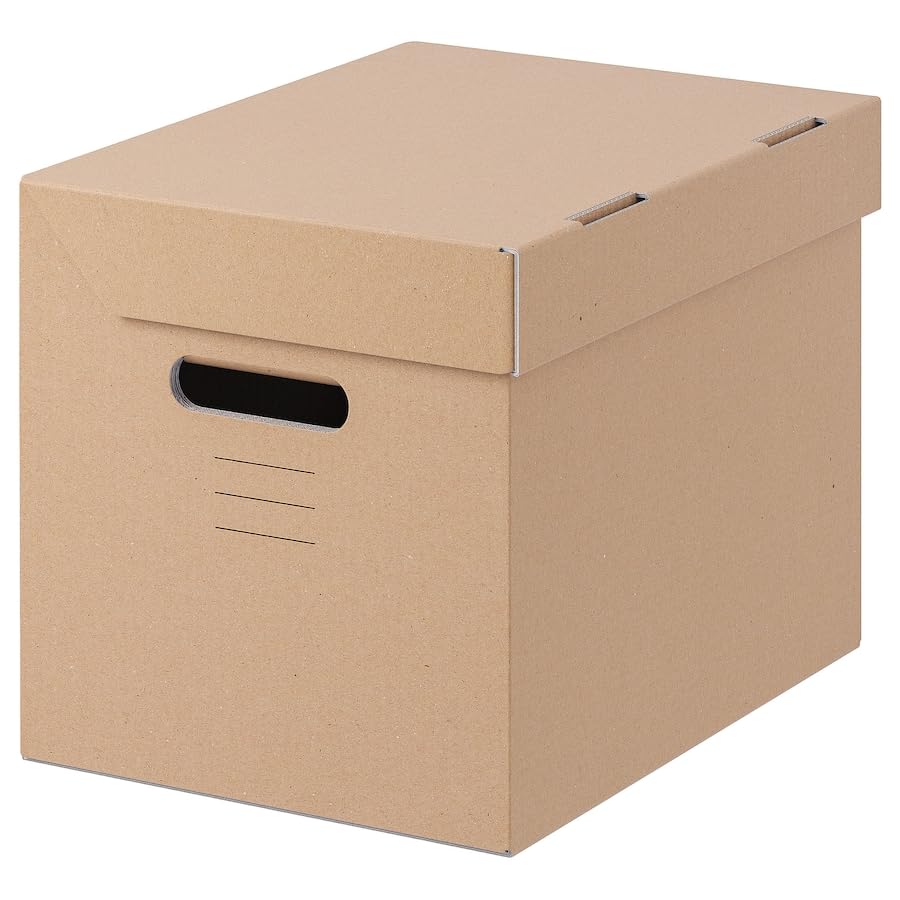 Box with lid, brown, 25x34x26 cm (10)