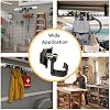 2 Pack L Track Hooks with Single Stud Fitting, Spring-Loaded Adjustable Gear Hook, 100LBS Max Load Capacity, Heavy Duty Tie Down Accessories for Trailers & Garages - Black Gold - 6
