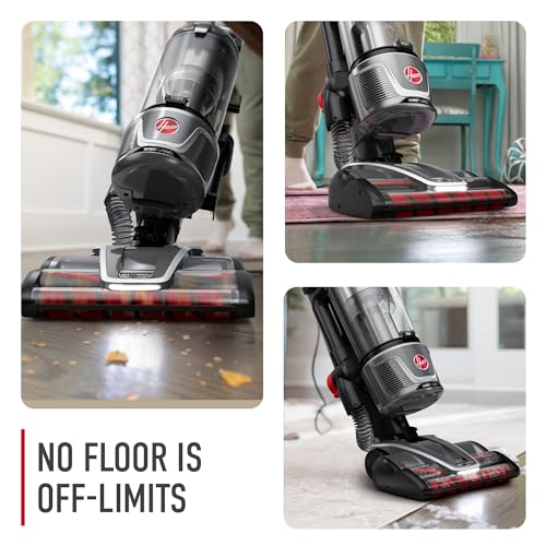 Hoover WindTunnel All-Terrain Dual Brush Roll Bagless Vacuum Cleaner, Corded Upright Vacuum, HEPA Media Filtration, Headlights, Swivel Steering, Corded Vacuum Cleaners for Home Use by Hoover - Image 3