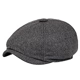 Material: algodón Invierno Primavera Vintage Hombres Tweed Newsboy Sombrero Boina Herringbone Gatsby Sombreros Calle Gorras Otogonales Boinas Británicas