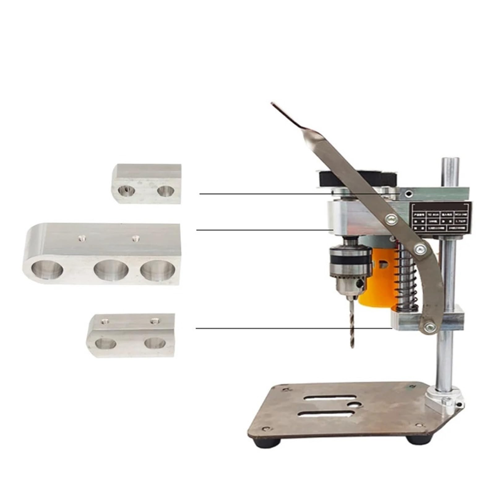 Trapano a colonna, Mini Trapano Da Banco Tavolo In Miniatura Piccolo Fai Te Strumento Di Riparazione Orologi Precisione Desktop DC Casa Perforatrice(TZ-B10)