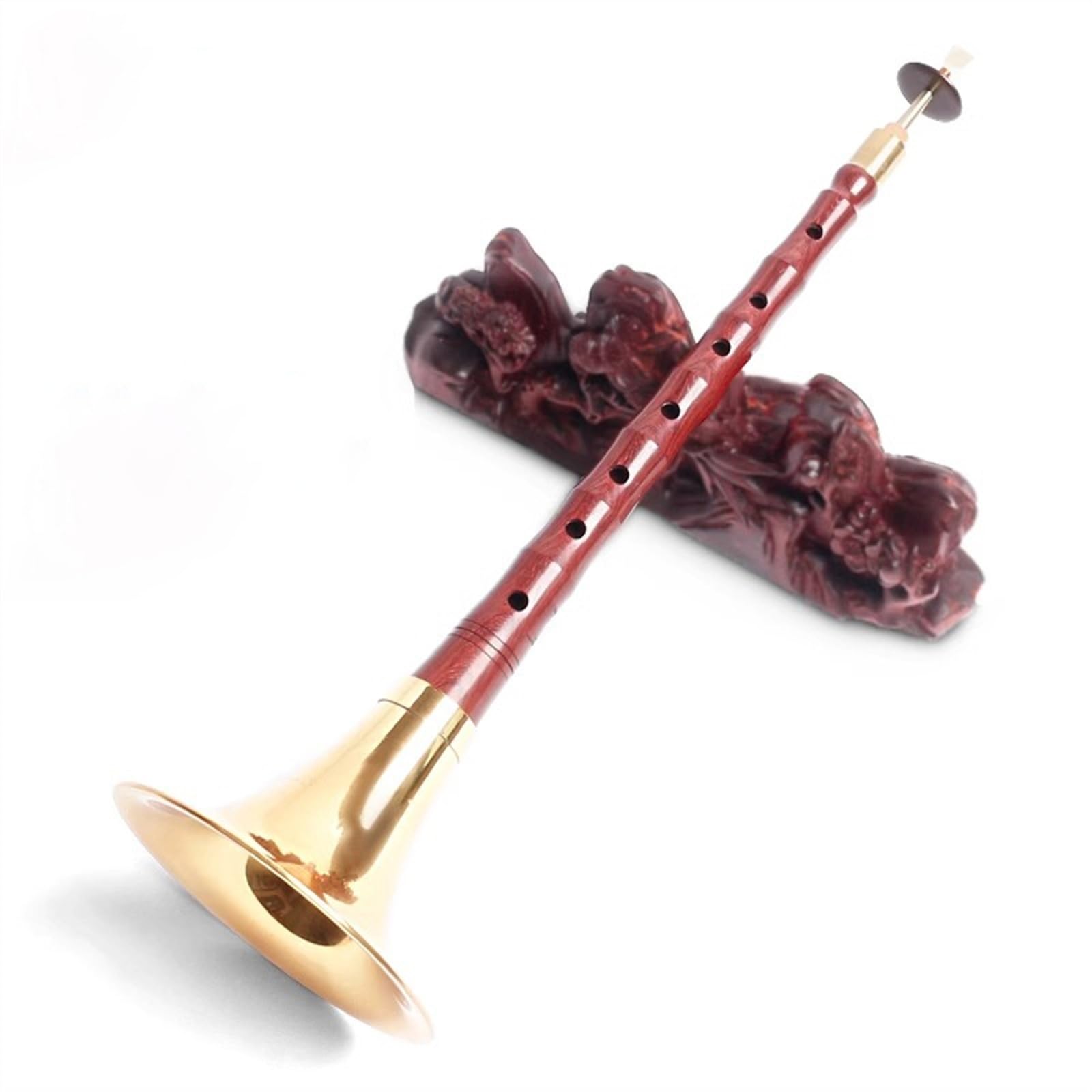 ZAMASS Suona Instrument Handmade Sandalwood Pole Suona Horn For Adult Beginners Chinese Ethnic Suona With Accessories (Color : B flat)