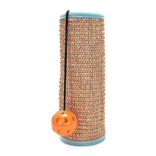 Anself Scratcher cat Scratching Mat com Bell bola envoltório em torno de pólo Sisal Blanket Scratche