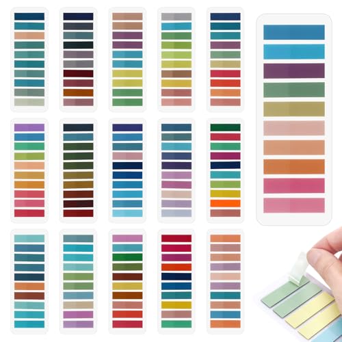3200 Pièces Marque Page Adhesif, 16 Styles Multicolore Annotation Post it Livre, Marque Page Autocollant Notes Adhésives, D'index Inscriptible Sticky Tabs...