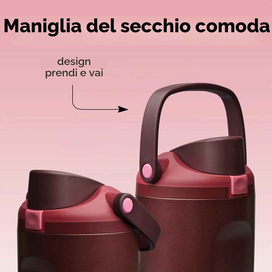 Owala FreeSip Sway Borraccia termica in acciaio inox con beccuccio bidirezionale, cannuccia integrata e manico secchio, adatta per viaggi, scuola e sport, 30 once, senza BPA, a prova di perdite, nero