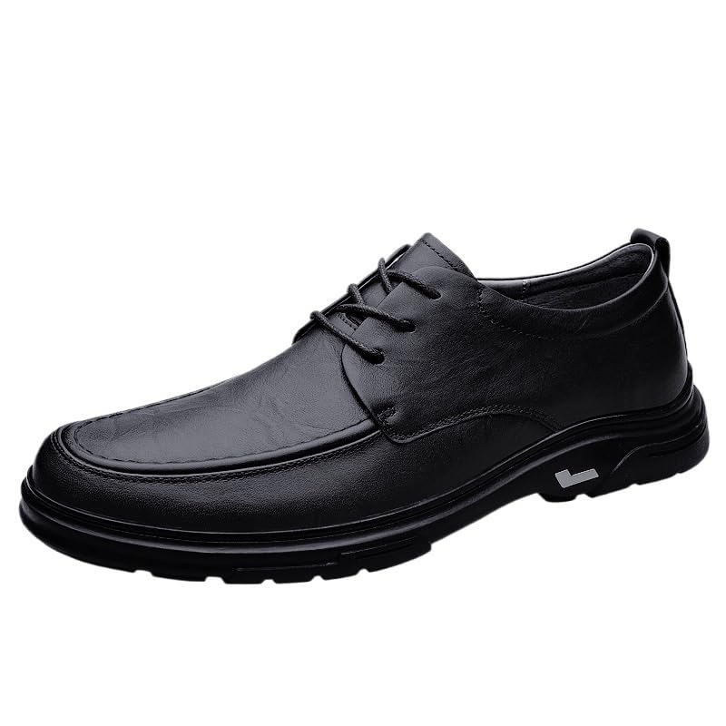Dress Shoes for Men's Lace Up Wingtip Slip Resistant Rubber Sole Tuxedo Party Waterproof Leather