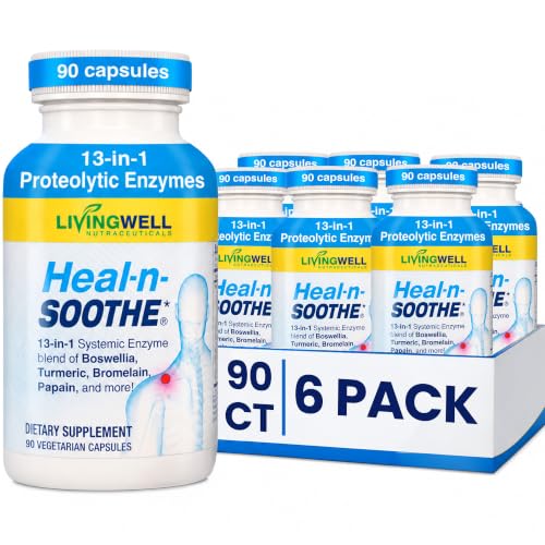 Image of HEAL-N-SOOTHE Proteolytic Systemic Enzymes for Joints - 90 Count (6 Pack)