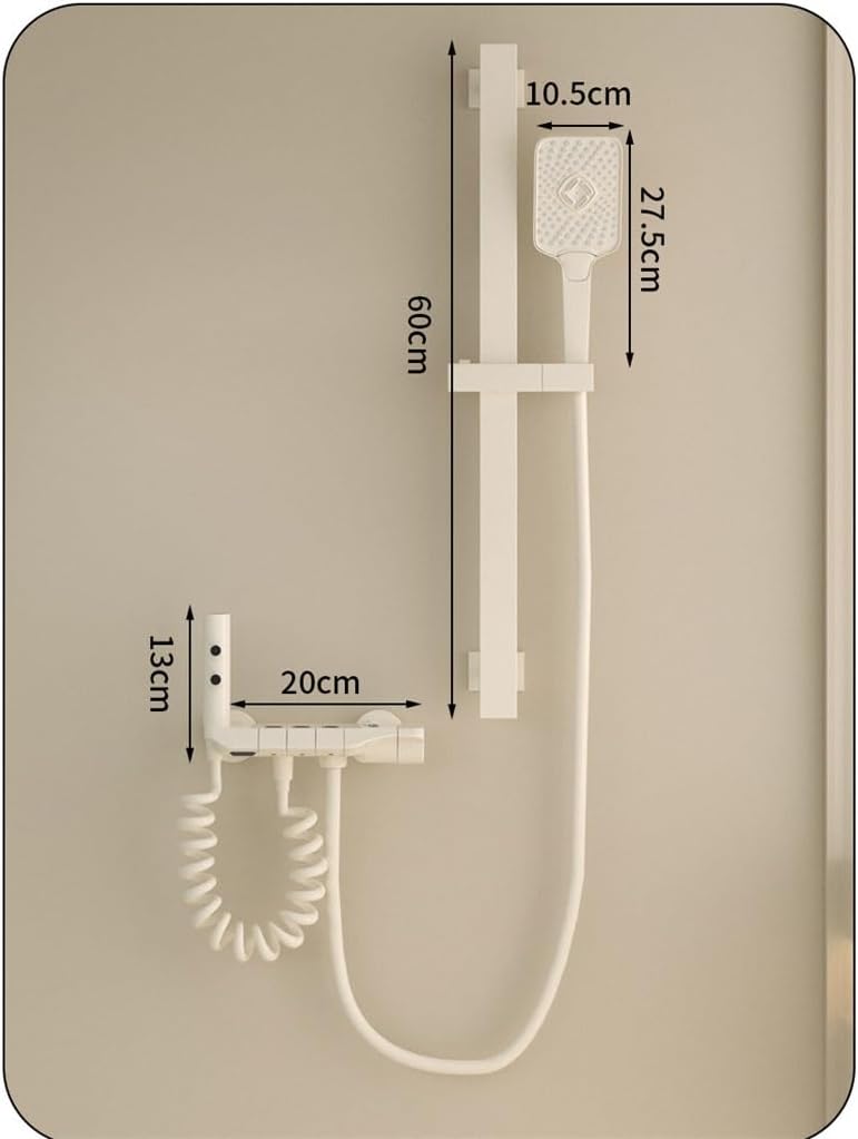 HBJWOV Split Shower Shower Set All Copper Bathroom Bathroom White Bath Without Top Spray