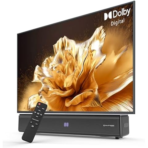 GEOYEAO TV Sound Bar, Bluetooth Soundbar with Dolby Digital Surround Audio System for Smart TV, HDMI ARC/Opt/Aux Home Theater Speaker for Game/PC/Projector Cover