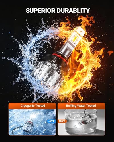 Image of SEALIGHT S6 9005 /HB3 9006 /HB4 LED Bulbs, 140000LM Bulbs With 15000RPM Cooling Fan, 6500K Cool White HB3 HB4 Bulbs, 70000Hrs Lifespan Canbus Ready Bulbs, Pack of 4