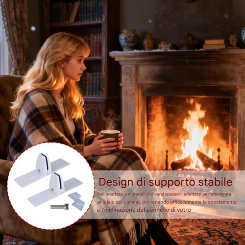 Pies de pantalla para chimenea con soporte vertical estable de 20cm 5