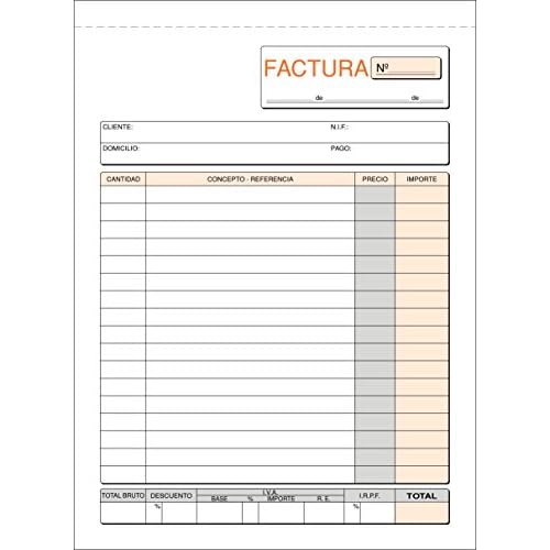 Talonario PRAXTON Facturas Con IVA 4º Triplicado, Pack x5