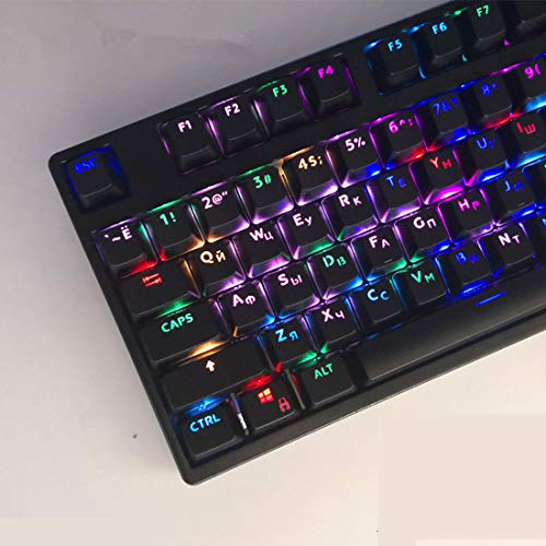 104 Keys Russian Korean Keycap Dye Sublimated Shine Through...