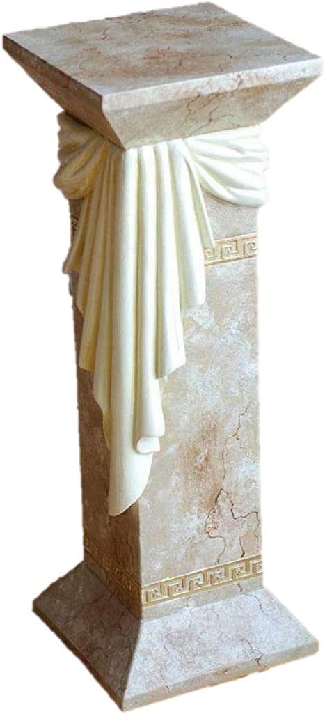 Column Base Greek Key Marble Flower Column Flower stand Plant Stand Antique Baroque Plaster