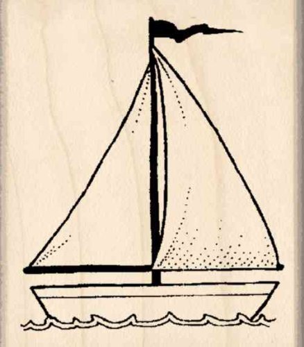 Stamps by Impression Sailboat Rubber Stamp