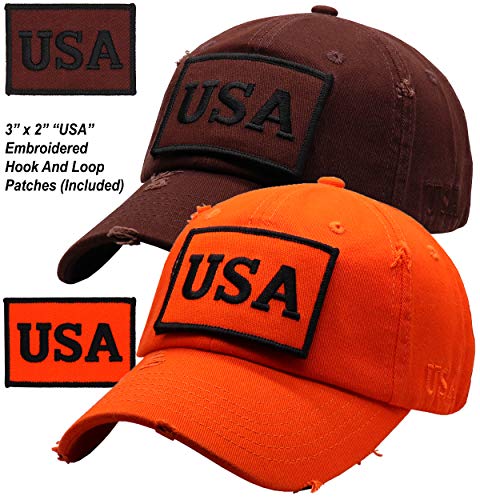 Image of Antourage American Flag Unisex Baseball Hat for Men and Women | USA Flag Mesh Snapback Flat Visor Cap + 2 Patriotic Patches