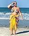 GERINLY Hawaiian Sarongs For Women Plus Size Beach Bikini Cover Up Geometrical Design Pareo Wrap Skirt (Yellow)