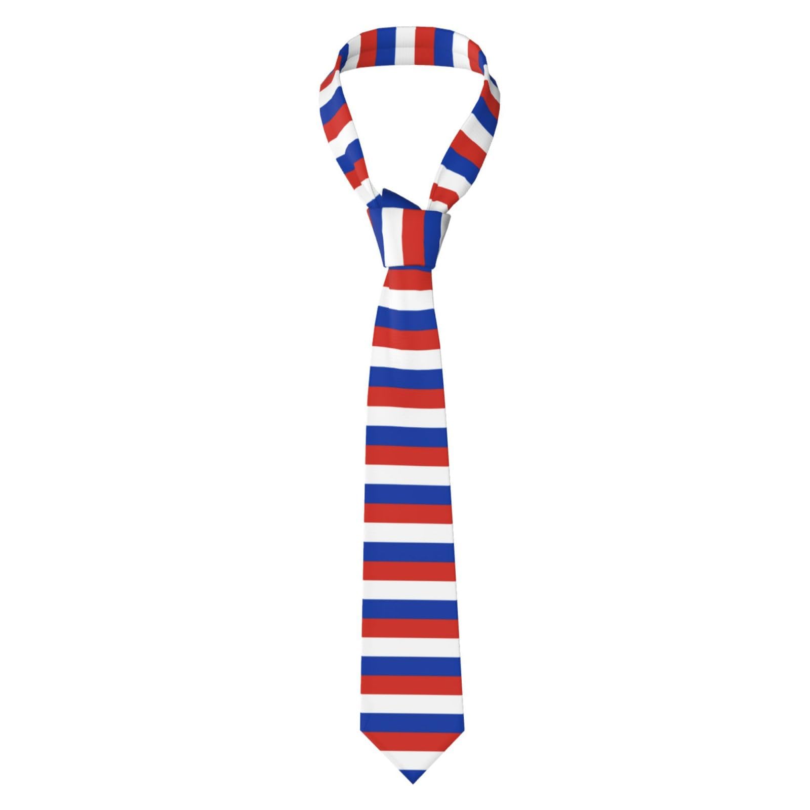 Oudrspo Russian Flag Ties For Men Elegant Suit And Tie Fashion Printed Floral Neck Tie Formal Party Wedding