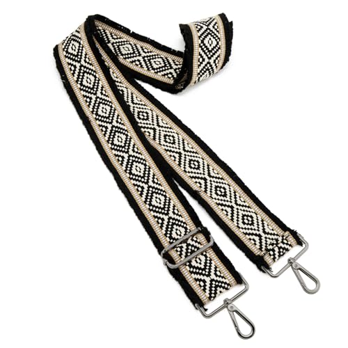 Image of ZOOEASS Nickel Buckles Wide Shoulder Strap Adjustable Replacement Belt Gun Buckles Guitar Style Crossbody Bag Strap