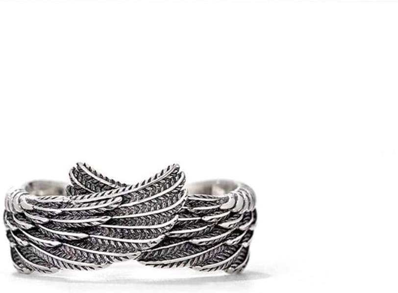 Angel Wing Rings with Adjustable Open Band - Punk Devil Wings, Bypass Band, Promise Rings for Men, Women