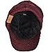 FORBUSITE Men Knit Beanie Visor Cap for Winter Women Thick Beanie with A Brim Striped Claret