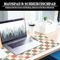 Mauspad Bunt Xl Gaming Mousepad Böhmischer Desk Pad Gitter Groß Desk Mat Retro Bürozubehör Schreibtischunterlage Frau 80x30cm (Böhmen) – Ansicht 7