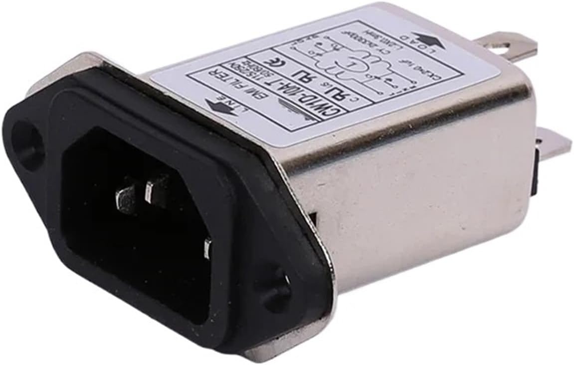 1PCS Power Filter 220V Socket Type CW1D-1A/3a/6A/10a-t AC Single Phase(CW1D-10A-T)