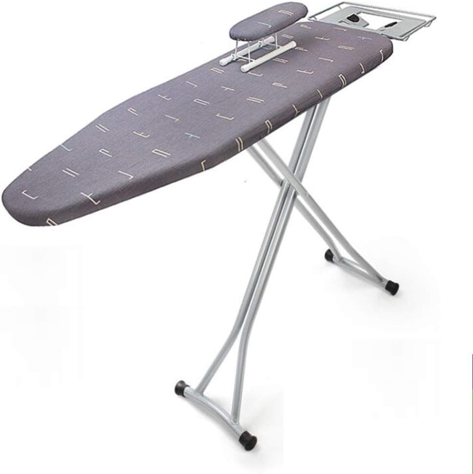 FIDEMM デラックス軽量アイロン台、 折りたたみ式縦型アイロン台、 簡単な保管、 調整可能な高さ、 耐熱性シリコントレイ、 パッ