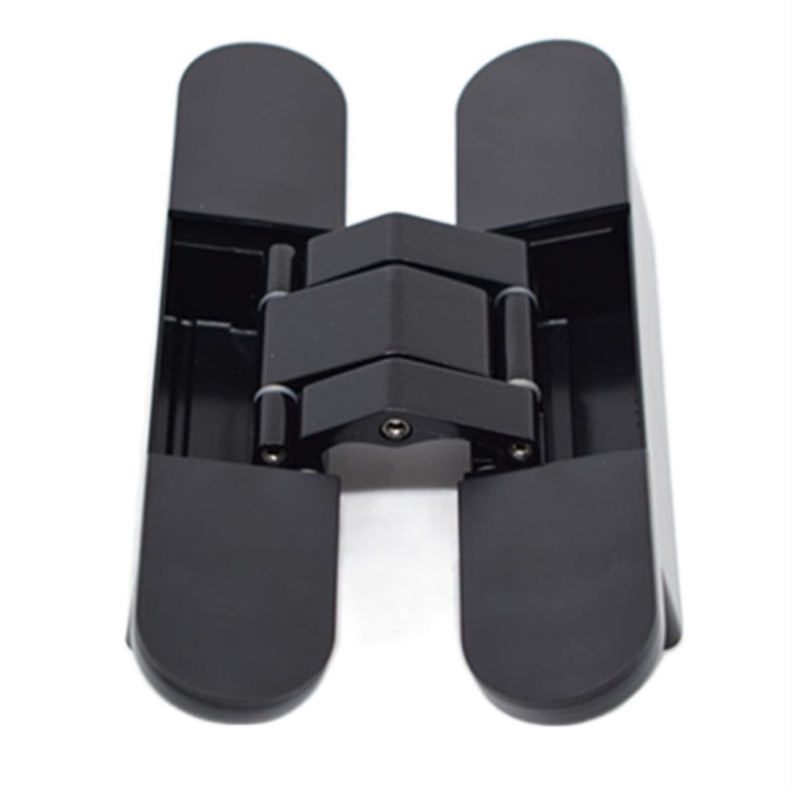 Nvsfzgiyg Nero 2Pcs 3D Adjustable Hidden Door Hinge Conceal Invisible 140 * 30Mm 60Kg For Gate Cupboard Furniture Hardware Set Hinges(Nero)