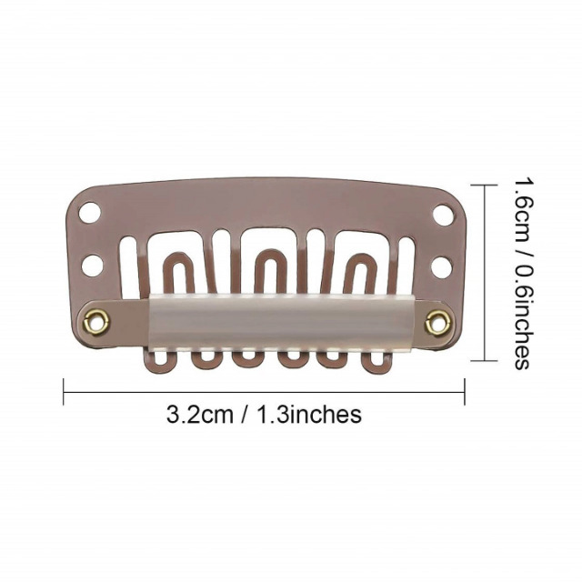 100 Stück Haarverlängerungsclips – Edelstahl, 6 Zähne, Für Perücken & Haarverlängerungen, DIY