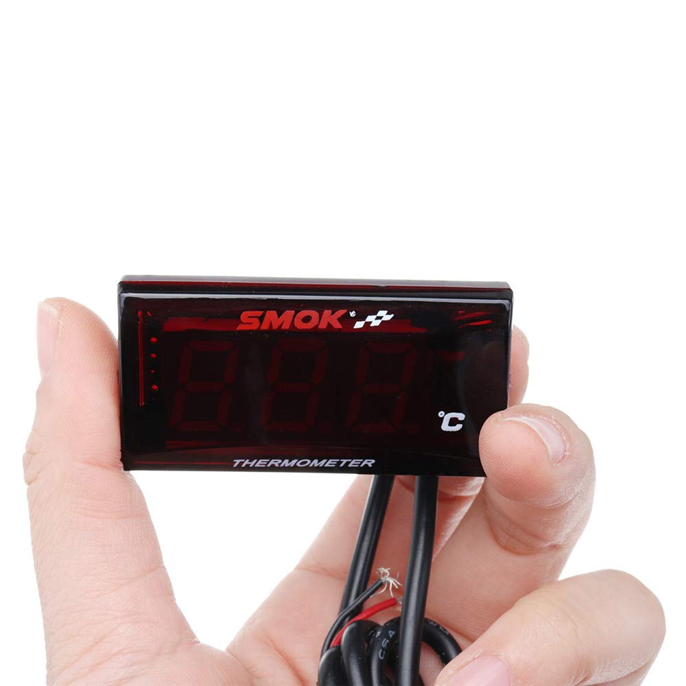 Universal LCD Digital Motorcycle Instruments Termometro Temperatura dell'Acqua - Azzurro