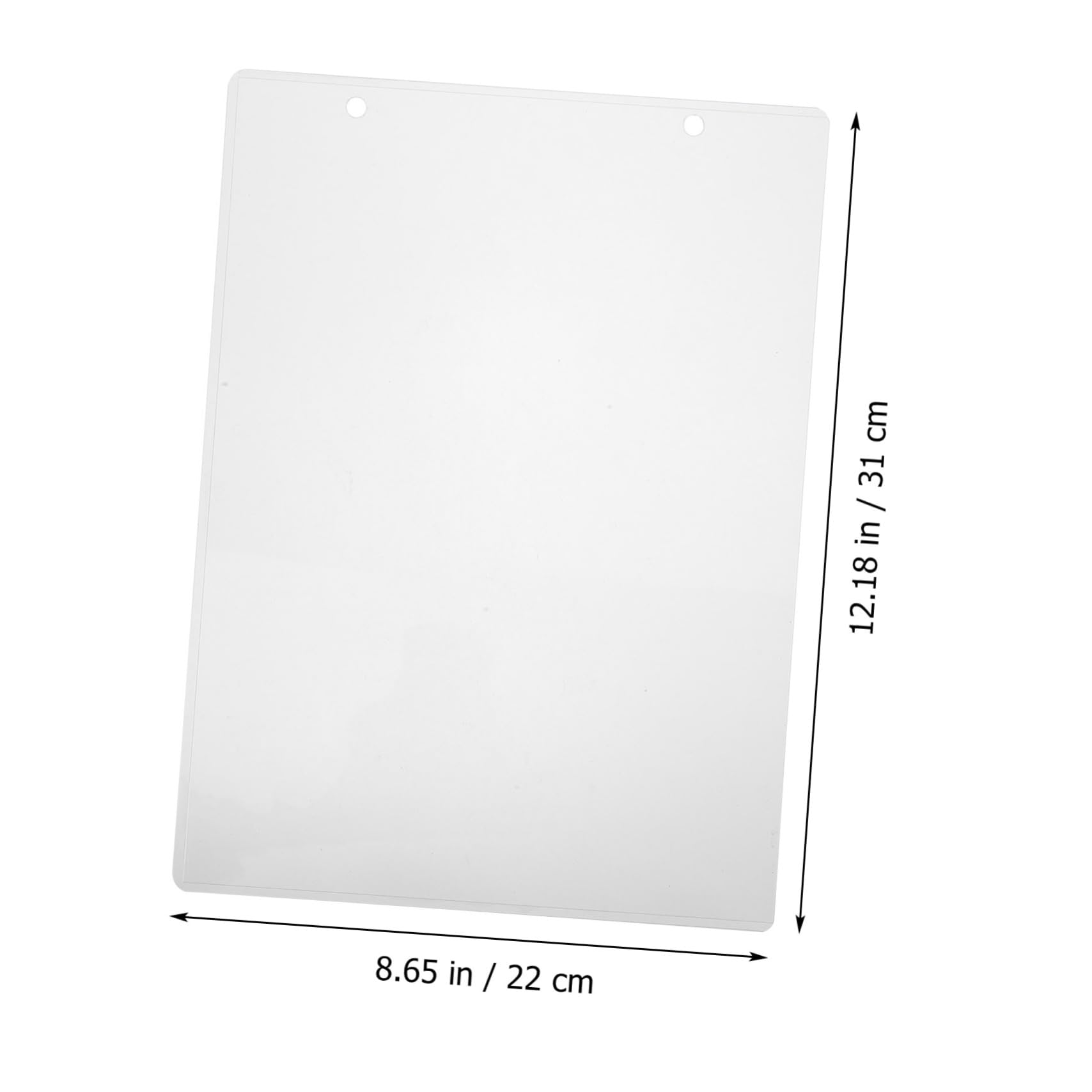 Alipis Dokumentenhüllen 290x213mm 10 Stück aus Abs Transparent A4 mit Aufhängeloch für Preisanzeige im Supermarkt und Festliche Dekoration